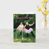 高齢者のためのチュウおもしろい – ノートカード (黄色い花)