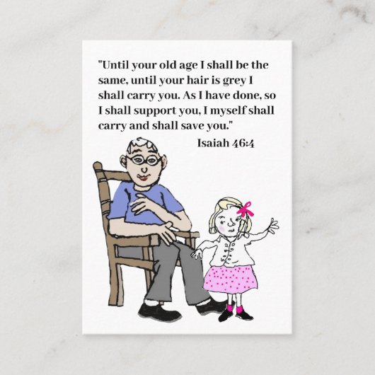 高齢者のための聖句 名刺 (正面)