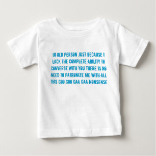 高齢者のスピーチのベビーの子供のTシャツ ベビーTシャツ