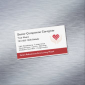 高齢者の介護ハートと手デザイン マグネット名刺 (インサイチュ)