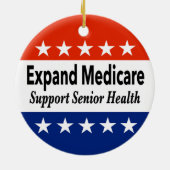 高齢者の健康を支援するためにメディケアを拡大する セラミックオーナメント (裏面)