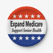 高齢者の健康を支援するためにメディケアを拡大する ペーパープレート (正面)