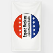 高齢者の健康を支援するためにメディケアを拡大する 横断幕 (縦)