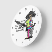 高齢者の割引 ラウンド壁時計 (傾斜)