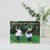 高齢者の友情はがき ポストカード (スタンド正面)