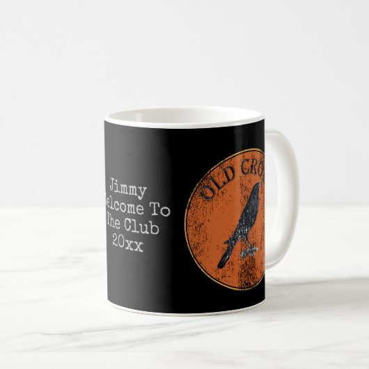 高齢者の古いカラスの変わり者のギャグのギフト コーヒーマグカップ (正面右)