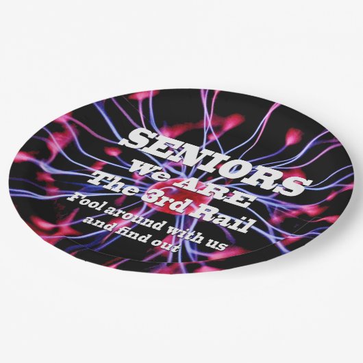 高齢者の我々は3番目のレール ペーパープレート (アングル)