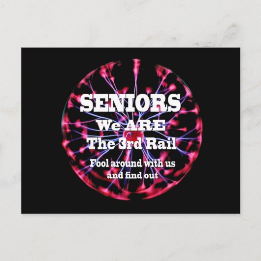 高齢者の我々は3番目のレール ポストカード (正面)