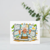 高齢者の株祝価成功joyfu シーズンポストカード (スタンド正面)