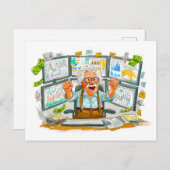 高齢者の株祝価成功joyfu シーズンポストカード (正面/裏面)