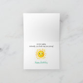 高齢者の熱狂する高齢化ジョークのツイストおもしろい誕生日 カード (内部)