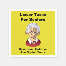 高齢者の税金を下げる スタンダードカクテルナプキン