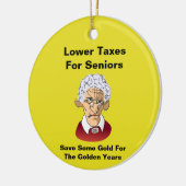 高齢者の税金を下げる セラミックオーナメント (左)