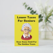 高齢者の税金を下げる ポストカード (スタンド正面)