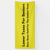 高齢者の税金を下げる 横断幕 (縦)