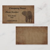 高齢者の紙 – 象 名刺 (正面/裏面)