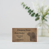 高齢者の紙 – 象 名刺 (スタンド正面)