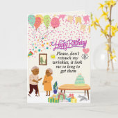 高齢者の誕生日カード カード (黄色い花)