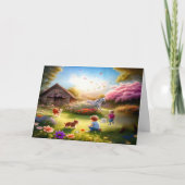 高齢者ケア施設向け幼少期の思い出カード サンキューカード (正面)