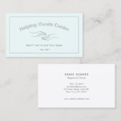 高齢者ソーシャルワーカー介護士の手 名刺 (正面/裏面)