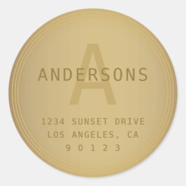 高齢者レトロルックモノグラム&アドレス ラウンドシール