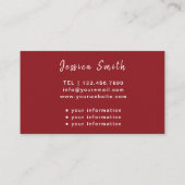 高齢者介護モダン赤いハート医療 名刺 (裏面)