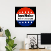 高齢者医療ポスター支援のためのメディケアの拡大 ポスター (ホームオフィス)