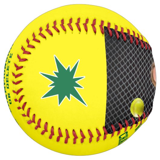 高齢者向けパーソナライズされたのフォトソフトボールギフトアイディア ソフトボール (正面左)