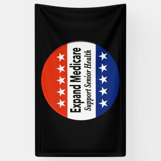 高齢者向け医療保険バナーをサポートするためのメディケアの拡大 横断幕 (縦)