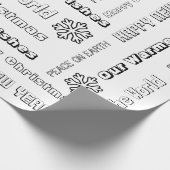 高齢者向け着色/大人向けクリスマス ラッピングペーパー (角)