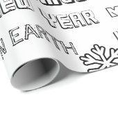 高齢者向け着色/大人向けクリスマス ラッピングペーパー (ロールコーナー)