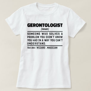 高齢者専門名詞高齢論プロフェッショナル労働者 Tシャツ