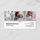 高齢者気にカードテンプレート – 介護者事業 名刺 (正面)