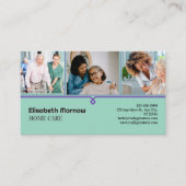 高齢者気にカードテンプレート – 介護者事業 名刺 (正面)