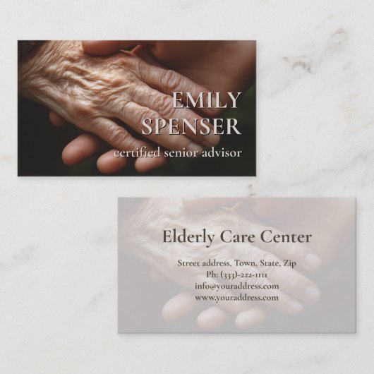 高齢者気にセンター上級顧問ナース 名刺 (正面/裏面)