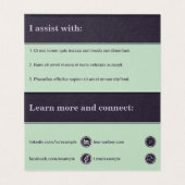 高齢者気にプロフェッショナル紫の名刺 (内部フラット)