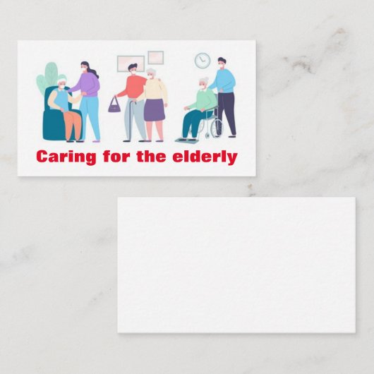 高齢者気に向け 名刺 (正面/裏面)