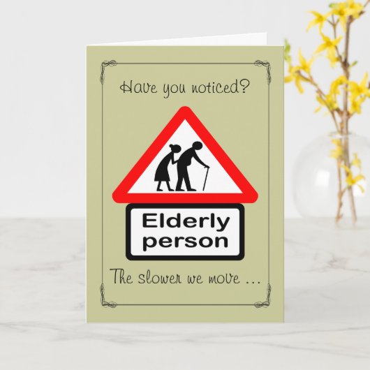 高齢者興行誕生日 カード (黄色い花)