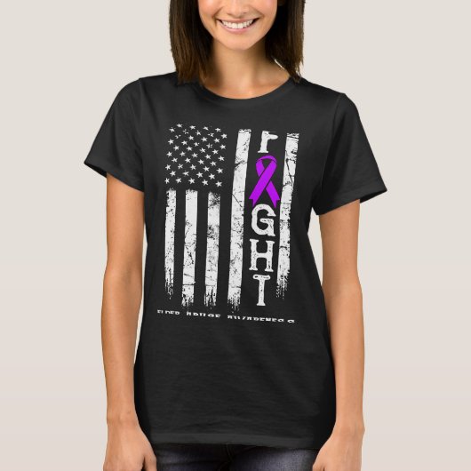 高齢者虐待の戦士の米国国旗 Tシャツ (正面)
