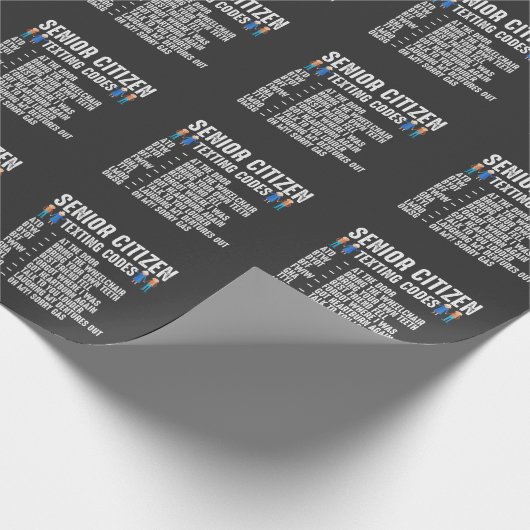 高齢者退職した高齢者メールや文字を打つ法 ラッピングペーパー (角)