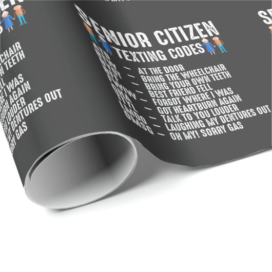 高齢者退職した高齢者メールや文字を打つ法 ラッピングペーパー (ロールコーナー)