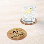 高齢者、アンティーク、ヴィンテージ00番目の誕生日デザイン ラウンドペーパーコースター (インサイチュ)