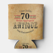 高齢者、アンティーク、熟成、ヴィンテージ70誕生日 缶クーラー (正面)