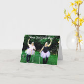 高齢者-チュチュのおもしろいのための挨拶状 カード (黄色い花)