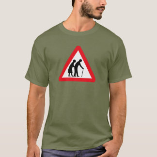 高齢者(1)の交通標識、イギリス Tシャツ