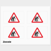 高齢者(1)，交通標識，英国 長方形シール (シート)