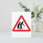 高齢者(1)、英国交通標識 ポストカード (スタンド正面)