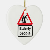 高齢者(2)の交通標識、イギリス セラミックオーナメント (右)