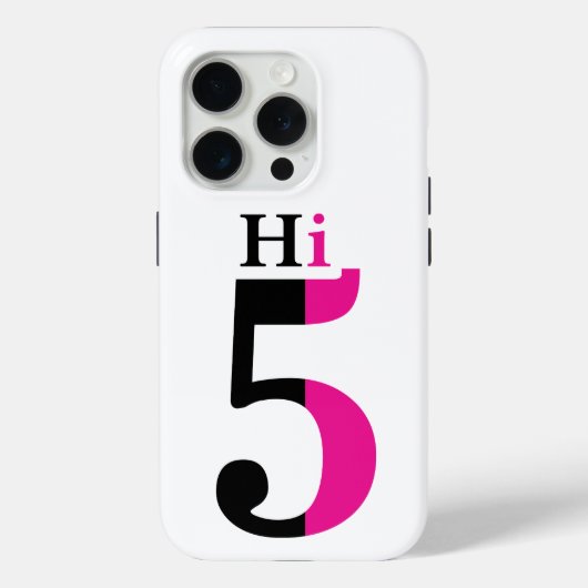 高5ピンクタイポモダングラフィデザイン Case-Mate iPhoneケース (裏面)