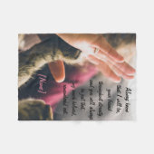 高5猫の足 フリースブランケット (正面(横))